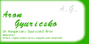 aron gyuricsko business card